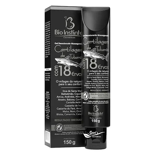 Gel Cartilagem De Tubarão 18 Ervas  150g Bio Instinto