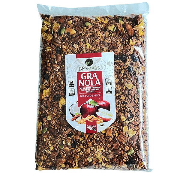 Granola Nectar de Maça Mix de Cereais Com Frutas Sementes e Castanhas Biomass