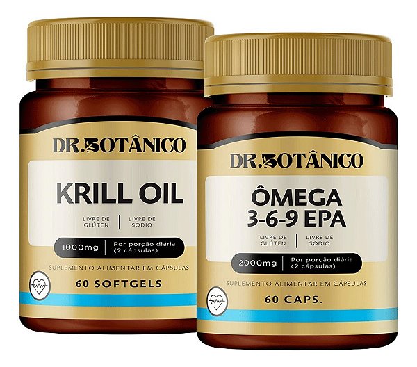 Kit Vital Omega Krill Oil + Ômega 3-6-9 60 2 Dr Botanico