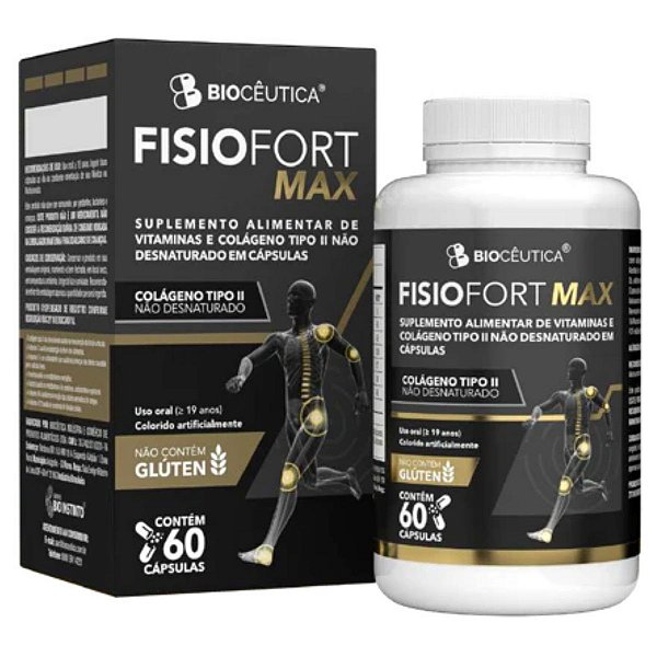 Fisiofort Max Vitaminas e Colágeno tipo 2 60 Cáps Biocêutica