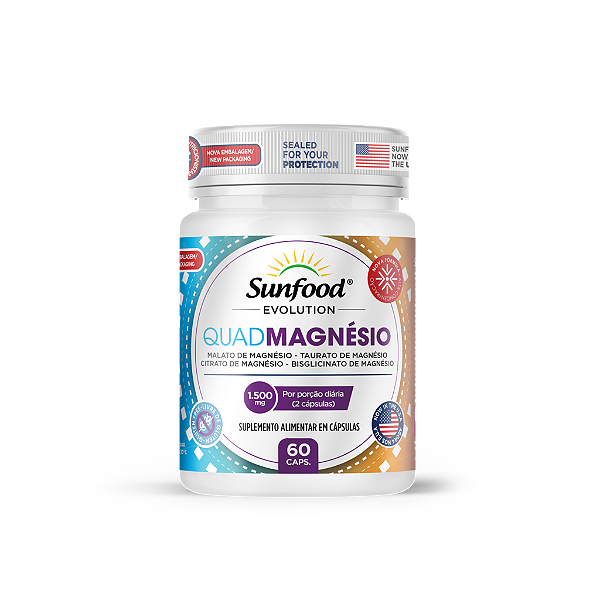 Quadmagnésio 1500mg 60 Caps Sunfood Evolution