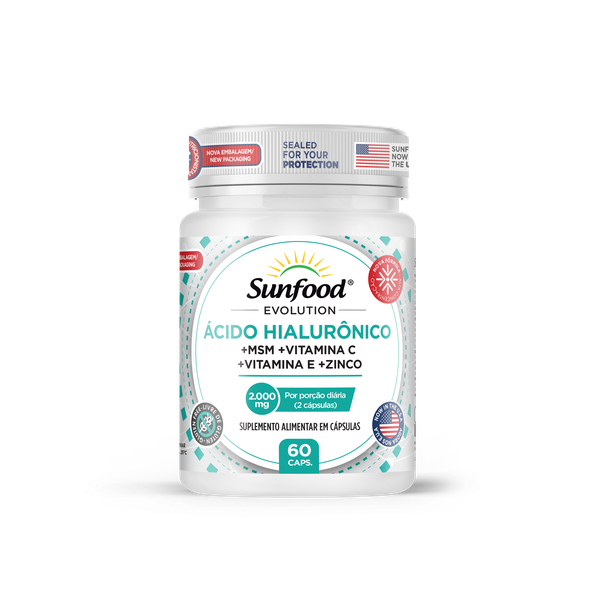 Ácido Hialurônico 2000mg 60 Caps Sunfood Evolution