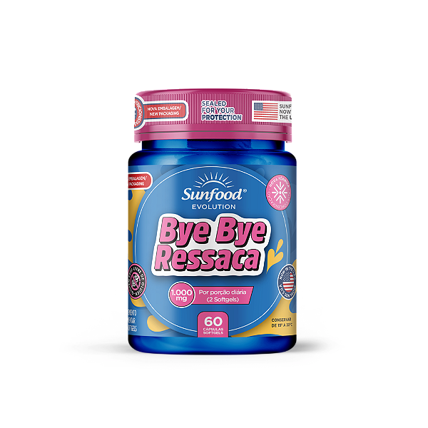 Bye Bye Ressaca 1000mg 60 Softgels Sunfood Evolution