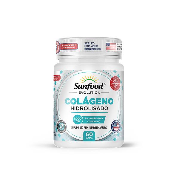 Colágeno Hidrolisado 1000mg 60 Cáps Sunfood Evolution