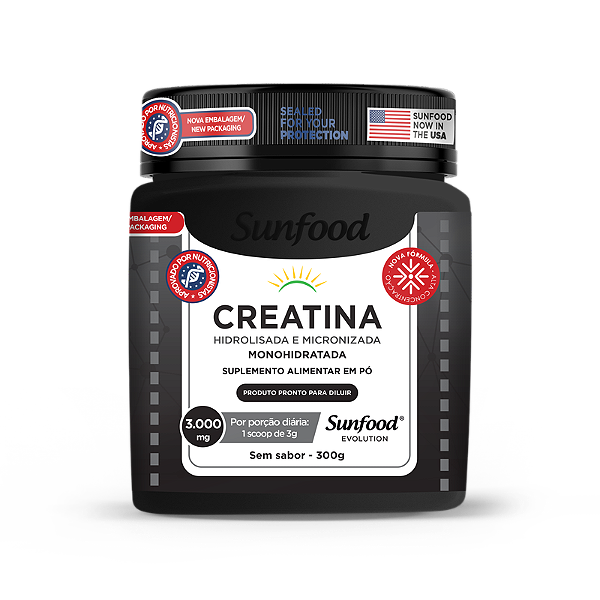 Creatina Monohidratada 300Mg 300g Sunfood Evolution