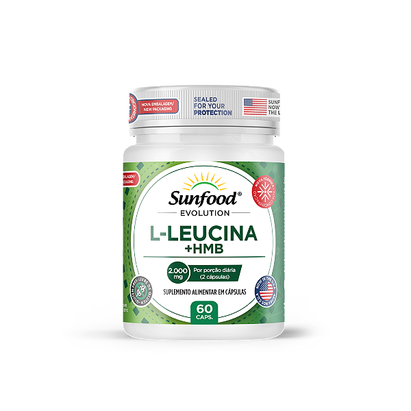 L-Leucina + HMB 2000Mg 60 Caps Sunfood Evolution