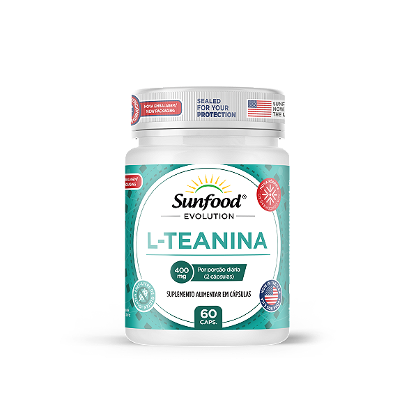 L-Teanina 400mg 60 Cápsulas Sunfood Evolution