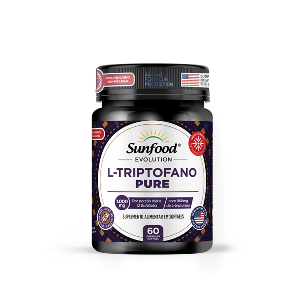 L-Triptofano Pure 1000mg 60 Softgels Sunfood Evolution