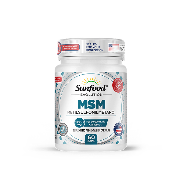 MSM 1000mg 60 Cápsulas Sunfood Evolution