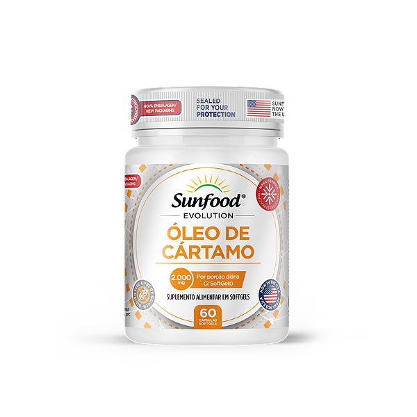 Óleo de Cártamo 2000mg 60 Softgels Sunfood Evolution