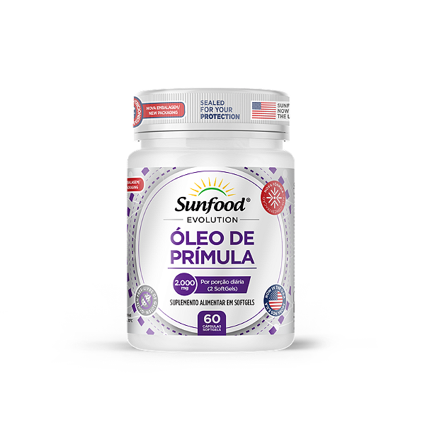 Óleo De Prímula 2000mg 60 Softgels Sunfood Evolution