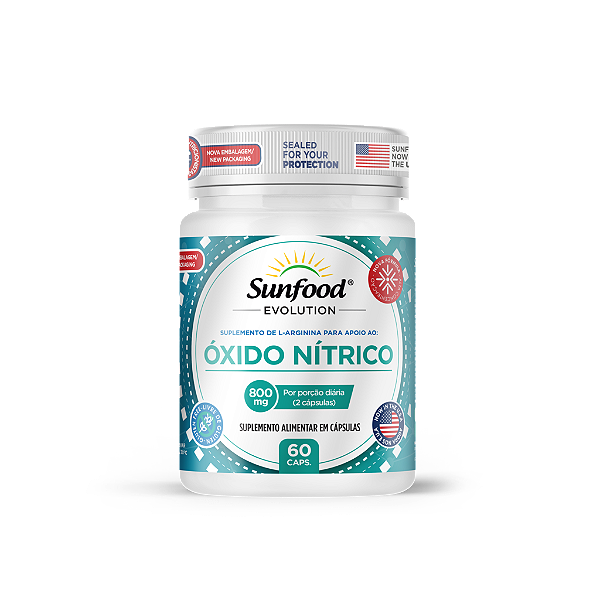 Óxido Nítrico 800mg 60 Caps Sunfood Evolution