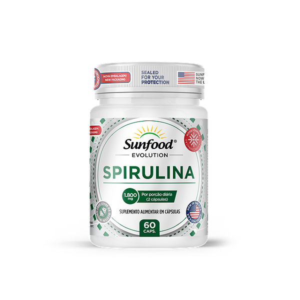Spirulina 1800mg 60 Caps Sunfood Evolution
