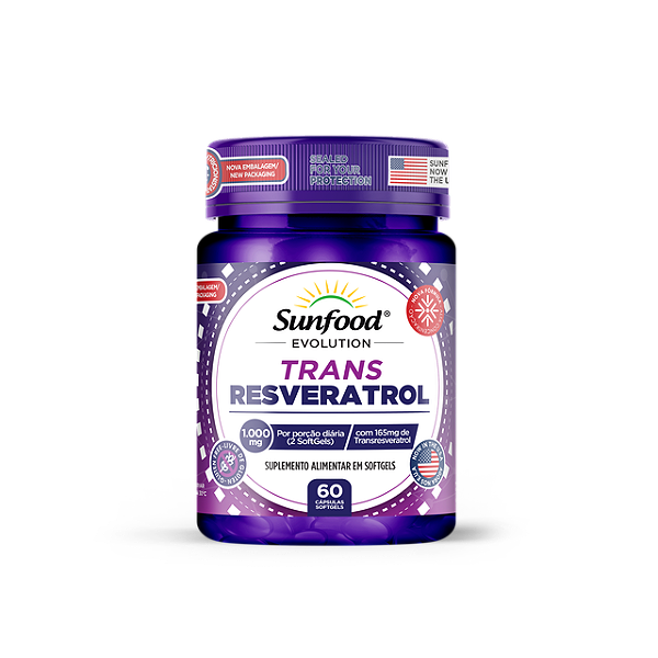 Trans Resveratrol 1000mg 60 Softgels Sunfood Evolution