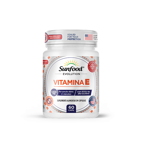 Vitamina E 1000mg 60 Caps Sunfood Evolution