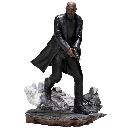 🕶️【NOVO / LACRADO】 Iron Studios - "Spider-man  For From Home" Nick Fury 1/10 Art Scale