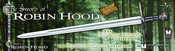 Espada de Robin Hood Museum Replicas | Réplica Colecionável Hero Sword | Aço Inoxidável