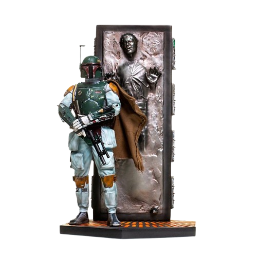 Iron Studios Boba Fett & Hans Solo In Carbonite 1/10 Polystone Statue
