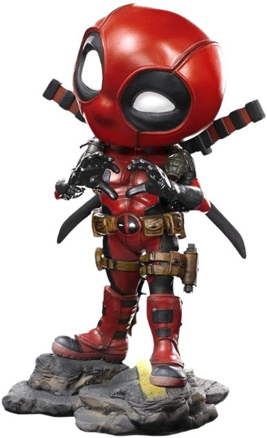 ✨【NOVO / LACRADO】 Deadpool Mini Co. - X-Men (Iron Studios) | Estatueta PVC 15cm | Colecionáveis Marvel