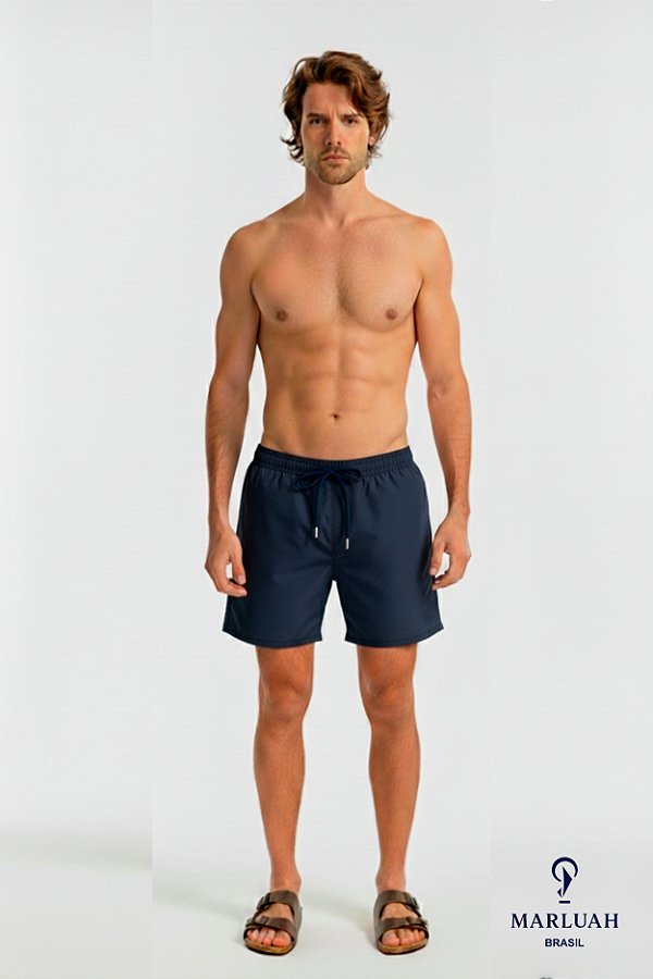 SHORT AGUA LISO AZUL MARINHO