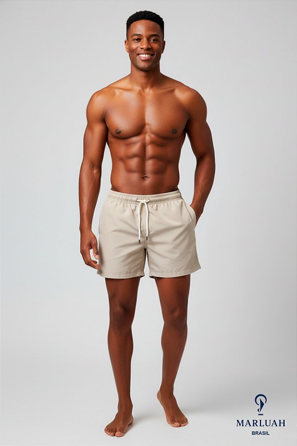 SHORT AGUA LISO CINZA COLLOR