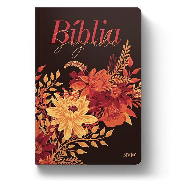 Bíblia NVI Luxo Slim - Buquê de Flores - Letra Grande