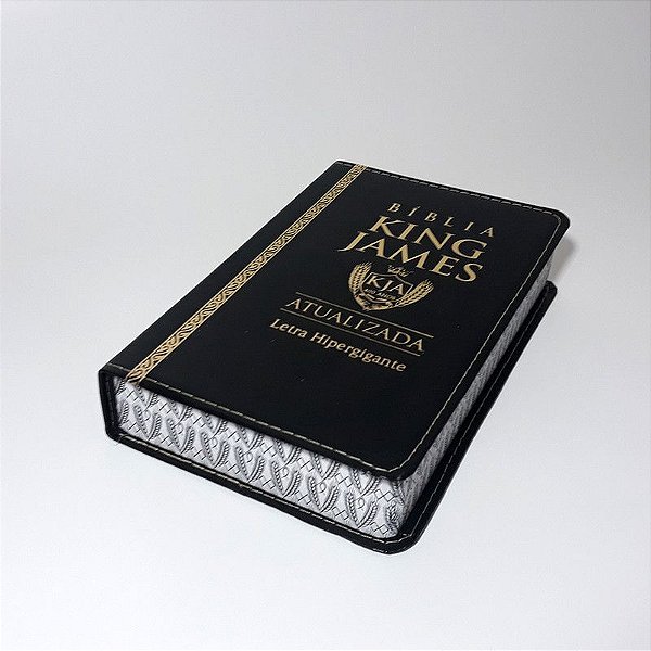 Bíblia King James Luxo Versão atualizada Letra Hipergigante Preto