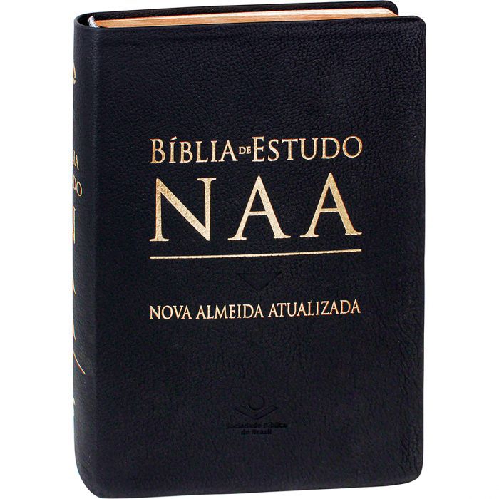 Bíblia de Estudo NAA, Nova Almeida Atualizada, Capa Couro Legítimo