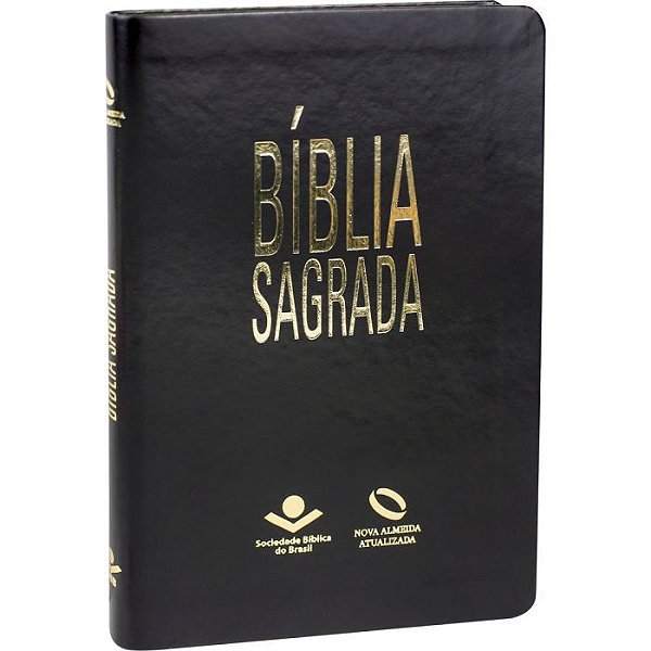 Bíblia Sagrada, Nova Almeida Atualizada, Modelo Slim Preto, Capa Preto Nobre