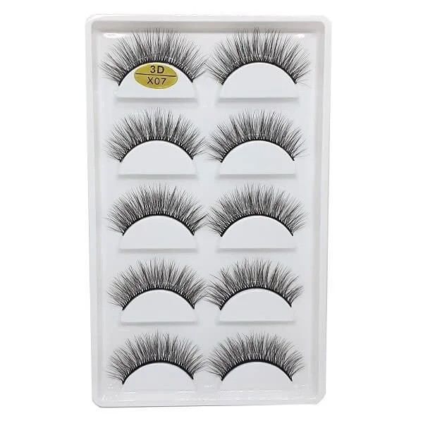Cartela de Cílios Postiços 3D 5 pares - Modelo X07