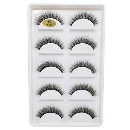 Cartela de Cílios Postiços 5 pares - Modelo X01