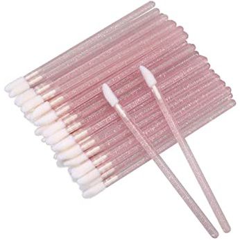Aplicador Descartável para Batom 50 unid - Glitter Rosa Claro