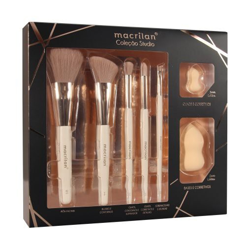 Kit 5 Pincéis + 2 Esponjas Coleção Studio CS100 - Macrilan