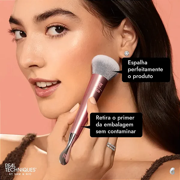 Pincel para Base, Primers e Balms RT 108 - Real Techniques