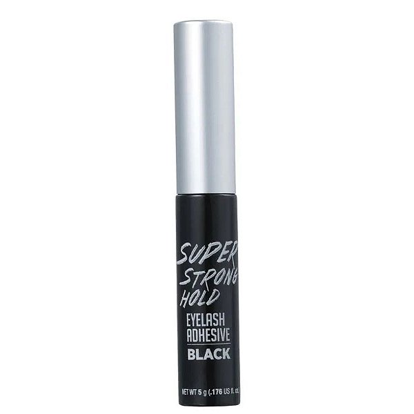 Cola para Cílios Postiços Super Strong 48h Preta - Kiss New York