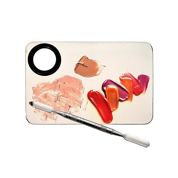 Placa de Inox para Maquiagem Straight Inox Palette MP-03 - Klass Vough