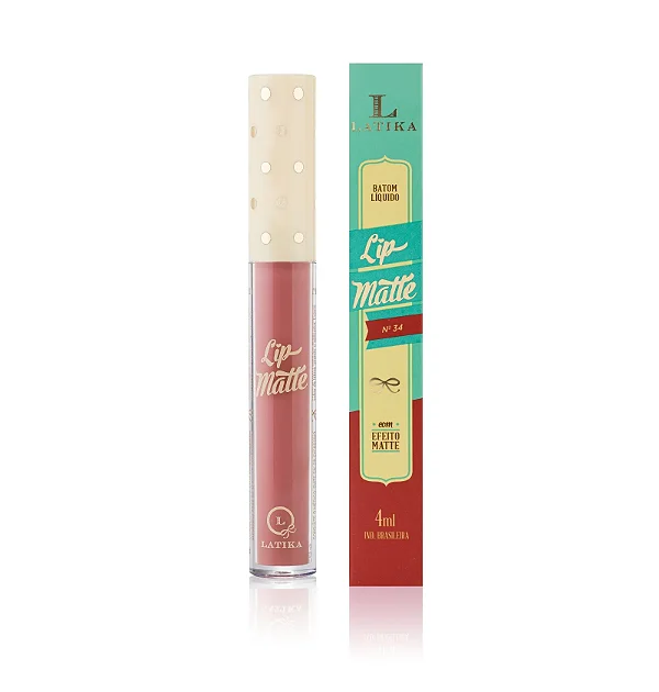 Batom Líquido Lip Matte Nude Nº 34 - Latika