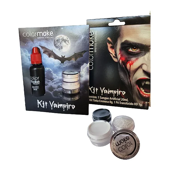 Kit Vampiro Efeitos Especiais - Colormake Profissional