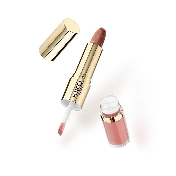 Batom e Gloss Holiday Wonderlights Festive Duo 02 Gingerbread - Kiko Milano