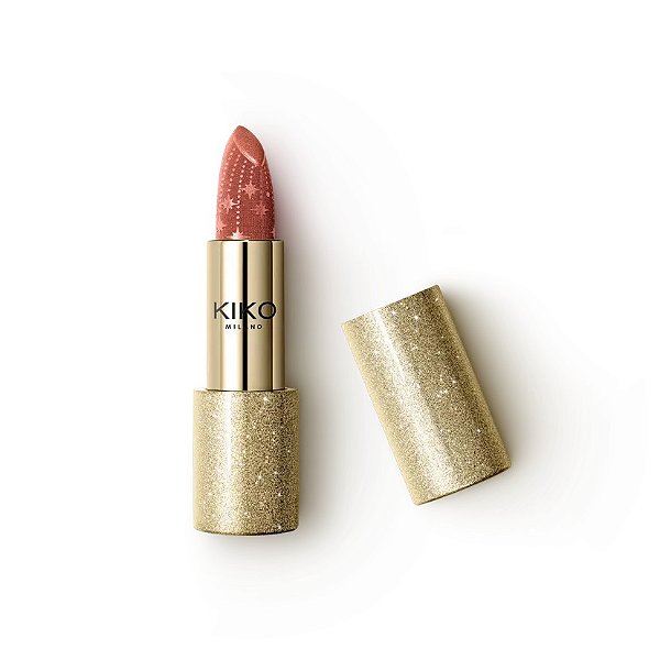Batom Holiday Wonderlights Starry Night Sparkling Lipstick 01 Cinnamon Memory - Kiko Milano