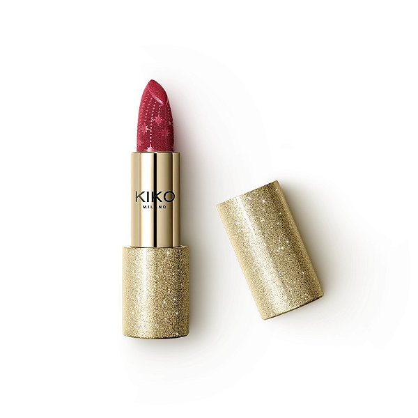Batom Holiday Wonderlights Starry Night Sparkling Lipstick 03 Passionate Red - Kiko Milano