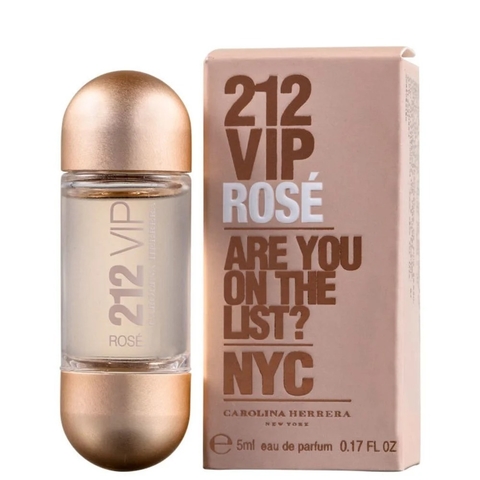 Miniatura 212 VIP Rosé Carolina Herrera Eau de Parfum - Mini Perfume Feminino 5ml