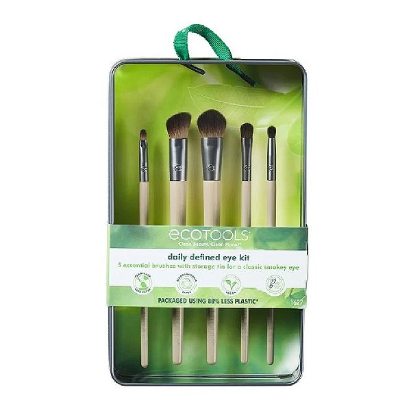 Kit com 5 Pincéis para Olhos + Estojo Daily Defined Eye Kit - Ecotools