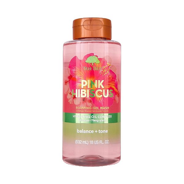 Gel de Banho Pink Hibiscus Foaming Gel Wash - Tree Hut
