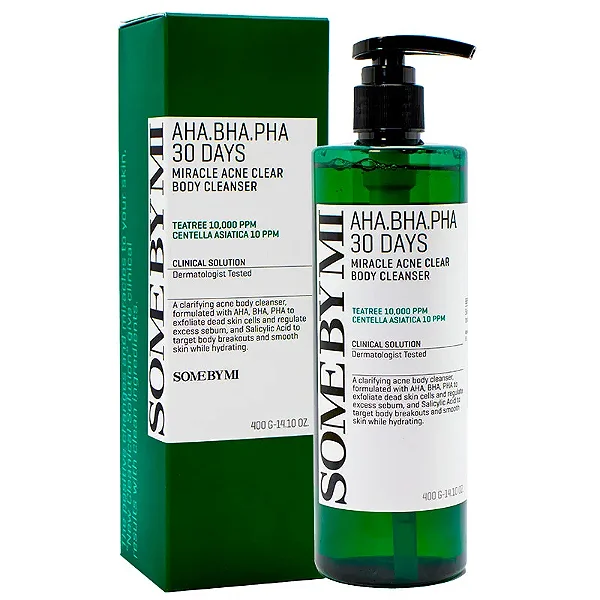 Sabonete Corporal Clareador para Acne Miracle Clear Body Cleanser 400g - Some By Mi