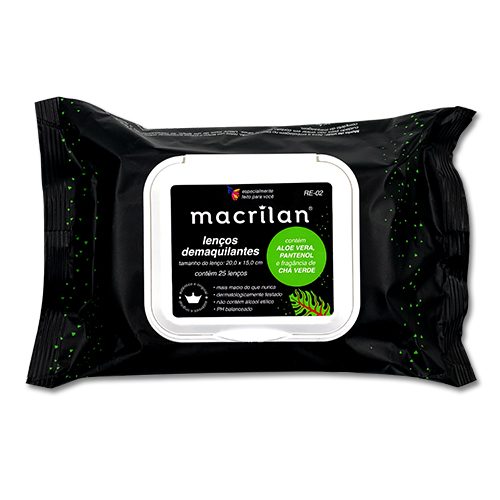 Lenço Demaquilante RE-02 25 unid - Macrilan