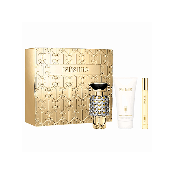 Kit Coffret Fame Paco Rabanne Eau de Parfum 50ml + Mini + Hidratante