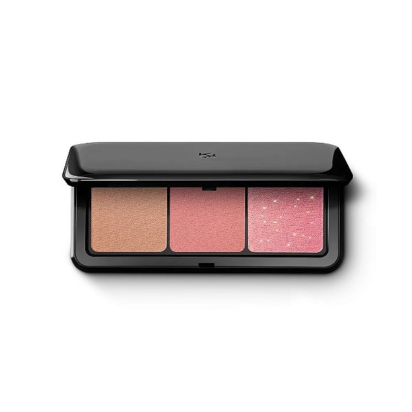 Multi Finish Trio Brush e Bronzer Face Palette Cor 02 Mauve - Kiko Milano