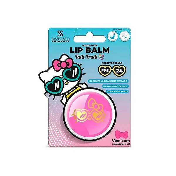 Lip Balm Macaron FPS24 Tutti-Frutti Sabrina Sato Hello Kitty - Cia Beauty