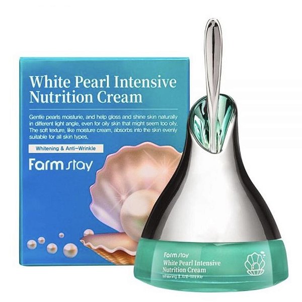 Hidratante Facial Nutritivo de Pérola White Pearl Intensive 50g - Farmstay